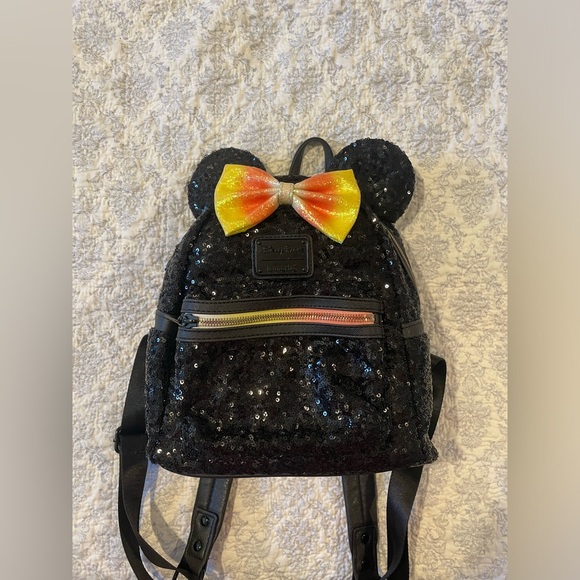 Loungefly Handbags - Disney Loungefly Candy Corn Sequin Backpack